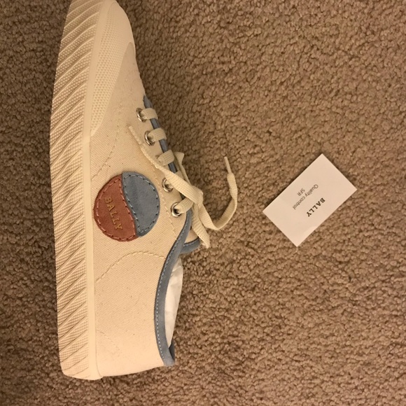 Bally men’s white canvas sneaker - Picture 3 of 8